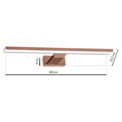 Iluminação de espelho para casa de banho LED SHINE LED/13,8W/230V IP44 Rosa dourado