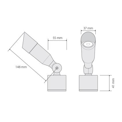 Iluminação de exterior LED OKO 1xLED/1W/350mA IP54