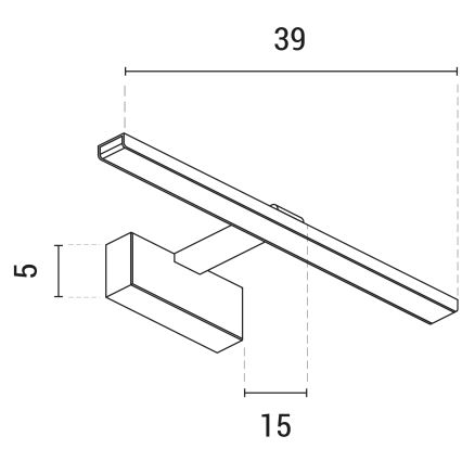 Iluminação de ilustração LED LED/9W/230V 3000K 39 cm branco