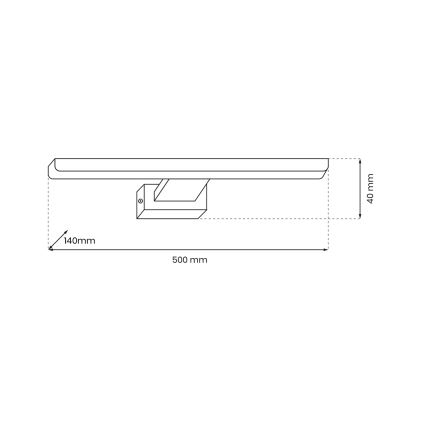 Iluminação de ilustração LED PINTO LED/12W/230V cromado brilhante