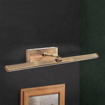 Iluminação de ilustração LED PUBLIO LED/10W/230V 50 cm dourado/pátina
