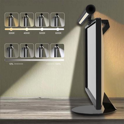 Iluminação de monitor LED com regulação LED/5W/5V 3000/4000/5000/6000K 42 cm preto