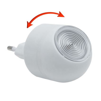 Iluminação de orientação de tomada LED com sensor de crepúsculo LED/1W/230V
