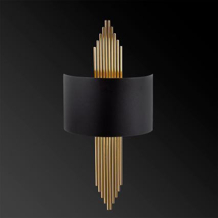 Iluminação de parede 1xE27/40W/230V dourada/preta