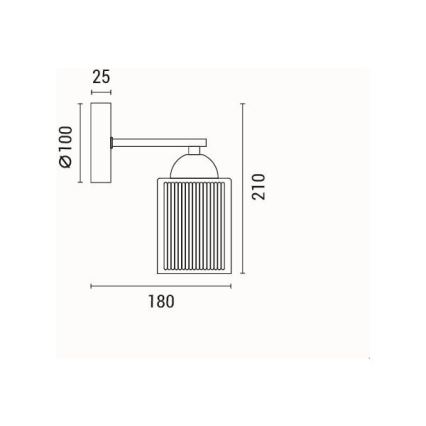 Iluminação de parede 1xE27/60W/230V