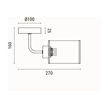 Iluminação de parede 1xE27/60W/230V