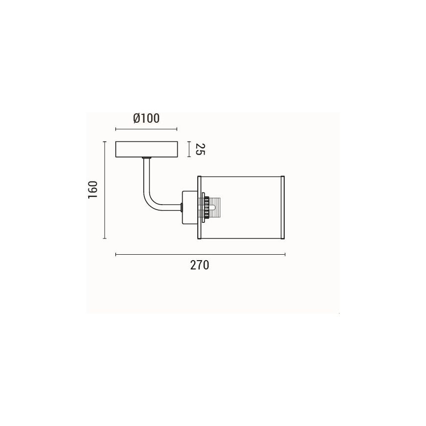 Iluminação de parede 1xE27/60W/230V