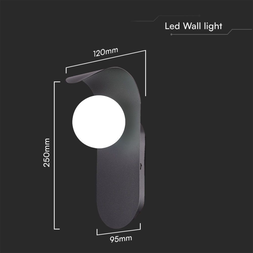 Iluminação de parede 1xG9/5W/230V preto