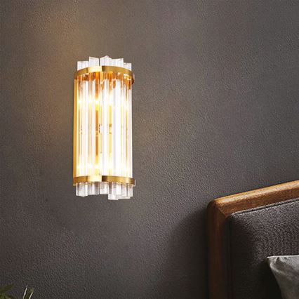 Iluminação de parede 2xE14/7W/230V dourada