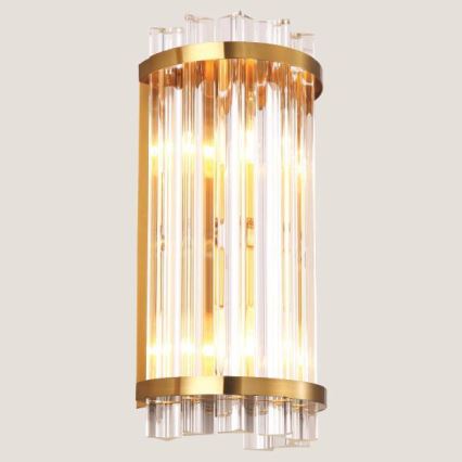 Iluminação de parede 2xE14/7W/230V dourada