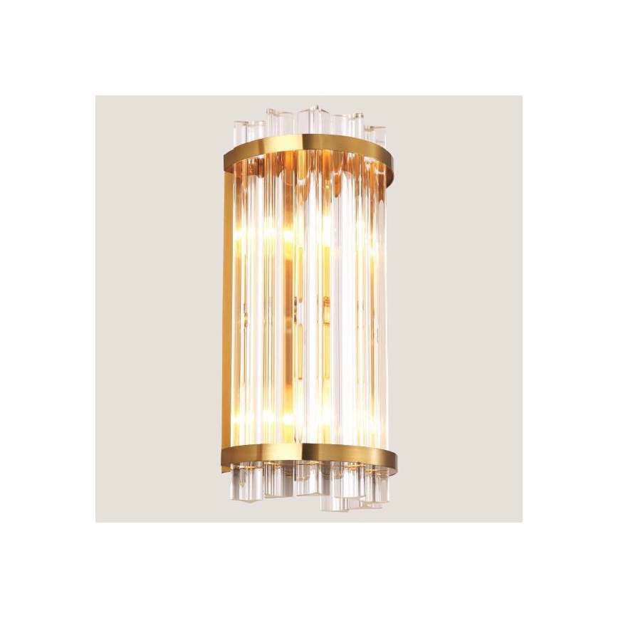 Iluminação de parede 2xE14/7W/230V dourada