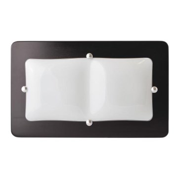 Iluminação de parede 2xE27/20W/230V wenge/faia