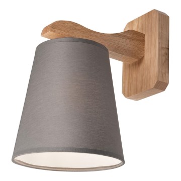 Iluminação de parede ANDREA 1xE27/60W/230V carvalho/cinzento