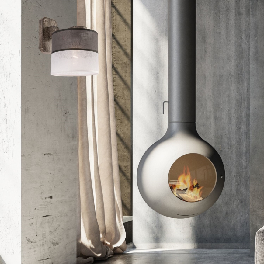 Iluminação de parede ANDREA 1xE27/60W/230V faia