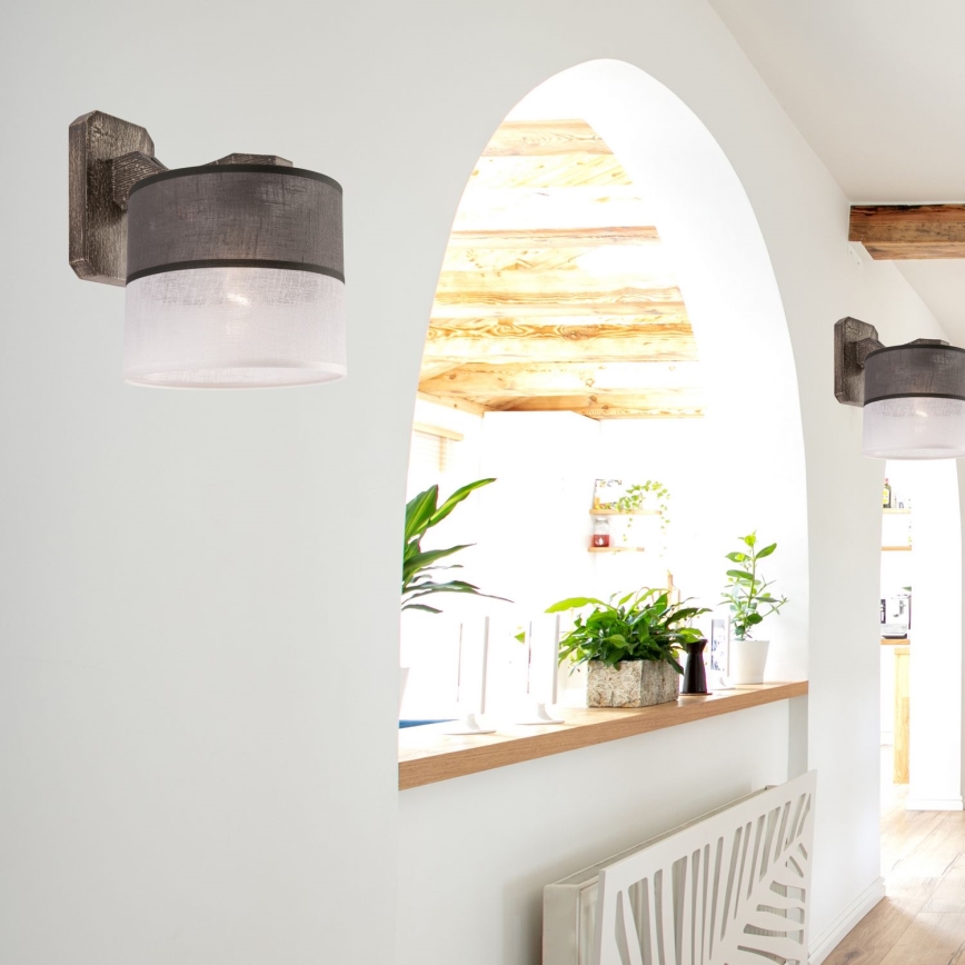 Iluminação de parede ANDREA 1xE27/60W/230V faia