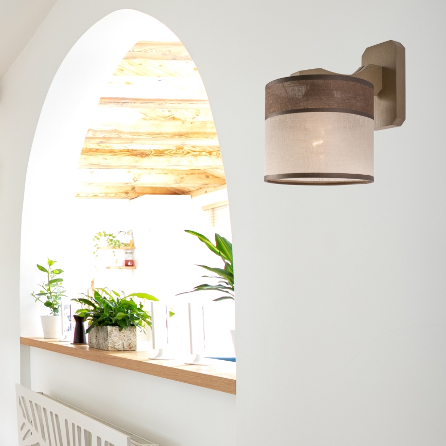Iluminação de parede ANDREA 1xE27/60W/230V faia
