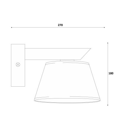Iluminação de parede ANTONIO 1xE14/40W/230V faia