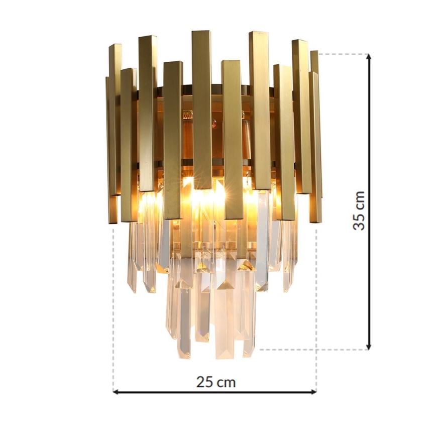Iluminação de parede ASPEN GOLD 2xE14/40W/230V