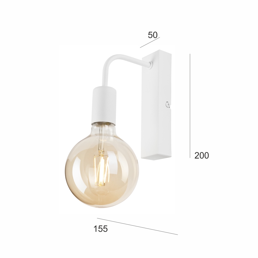 Iluminação de parede ASTRID 1xE27/60W/230V branco