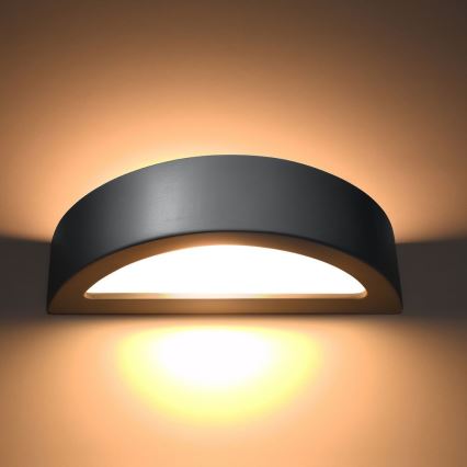 Iluminação de parede ATENA 1xE27/60W/230V cinzenta