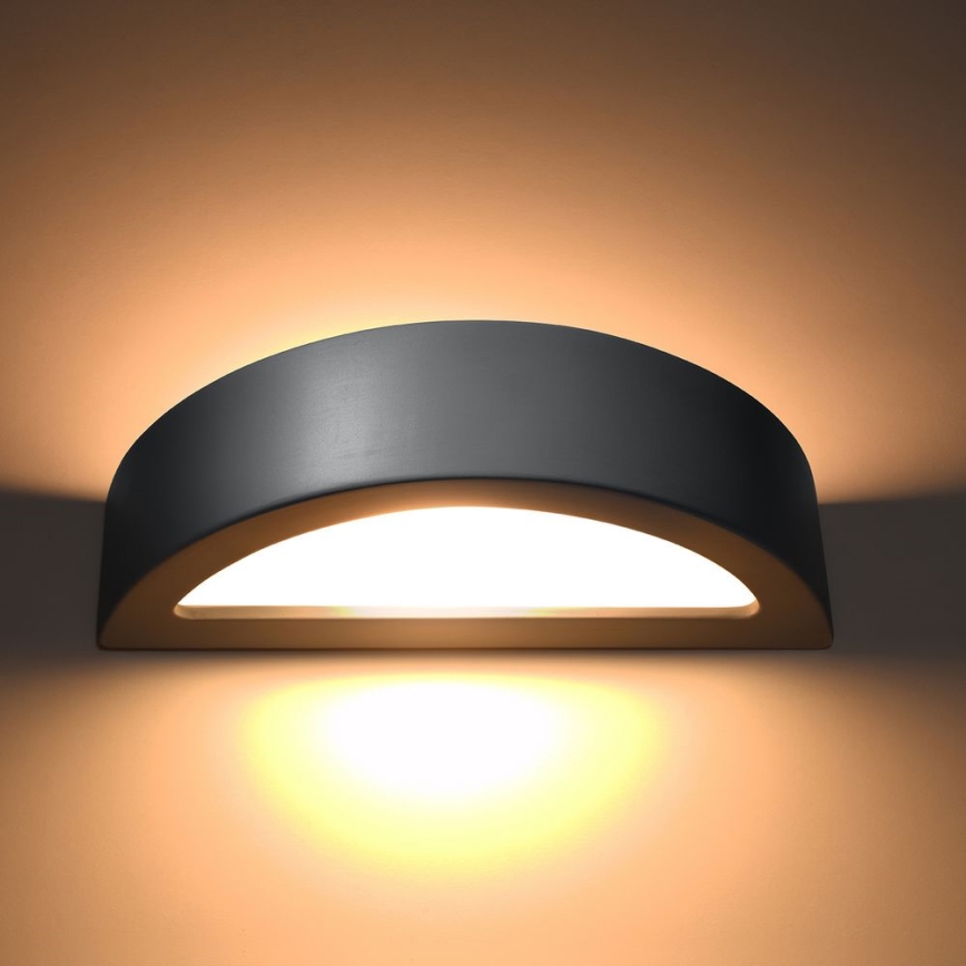 Iluminação de parede ATENA 1xE27/60W/230V cinzenta