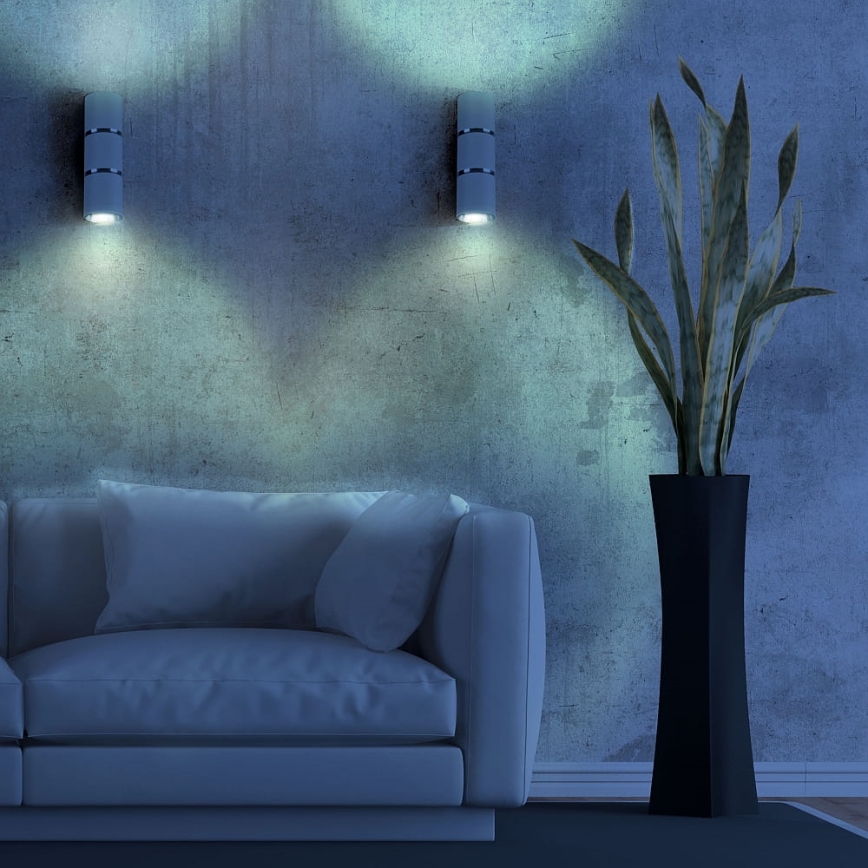Iluminação de parede BAMBOO 2xGU10/10W/230V branco