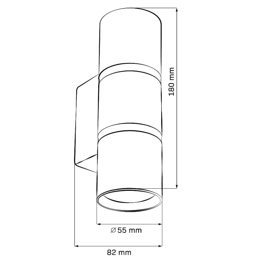 Iluminação de parede BAMBOO 2xGU10/10W/230V branco