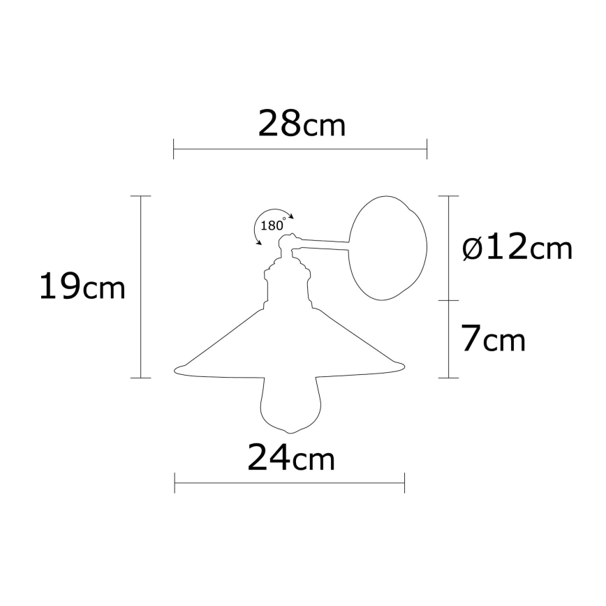 Iluminação de parede BERCESTE 1xE27/40W/230V