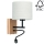 Iluminação de parede BOHO 1xE27/25W + LED/1W/230V carvalho – FSC certificado