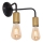 Iluminação de parede BRENDA 2xE27/60W/230V preto/dourada