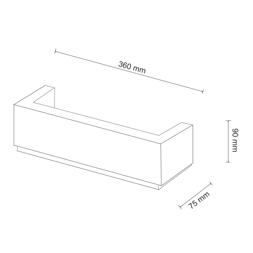 Iluminação de parede BRICK 2xE14/12W/230V gesso/branco
