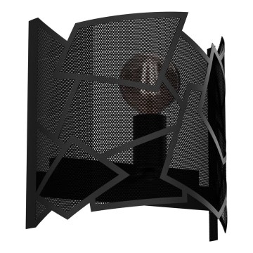 Iluminação de parede CAMO 1xE27/15W/230V preto