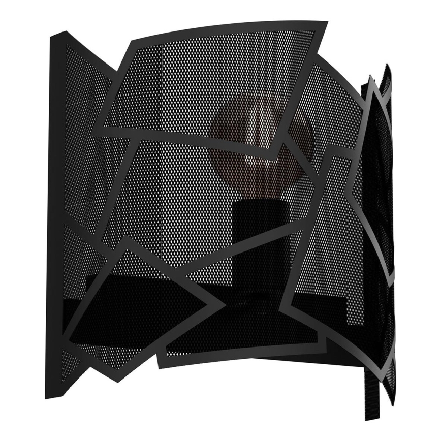 Iluminação de parede CAMO 1xE27/15W/230V preto