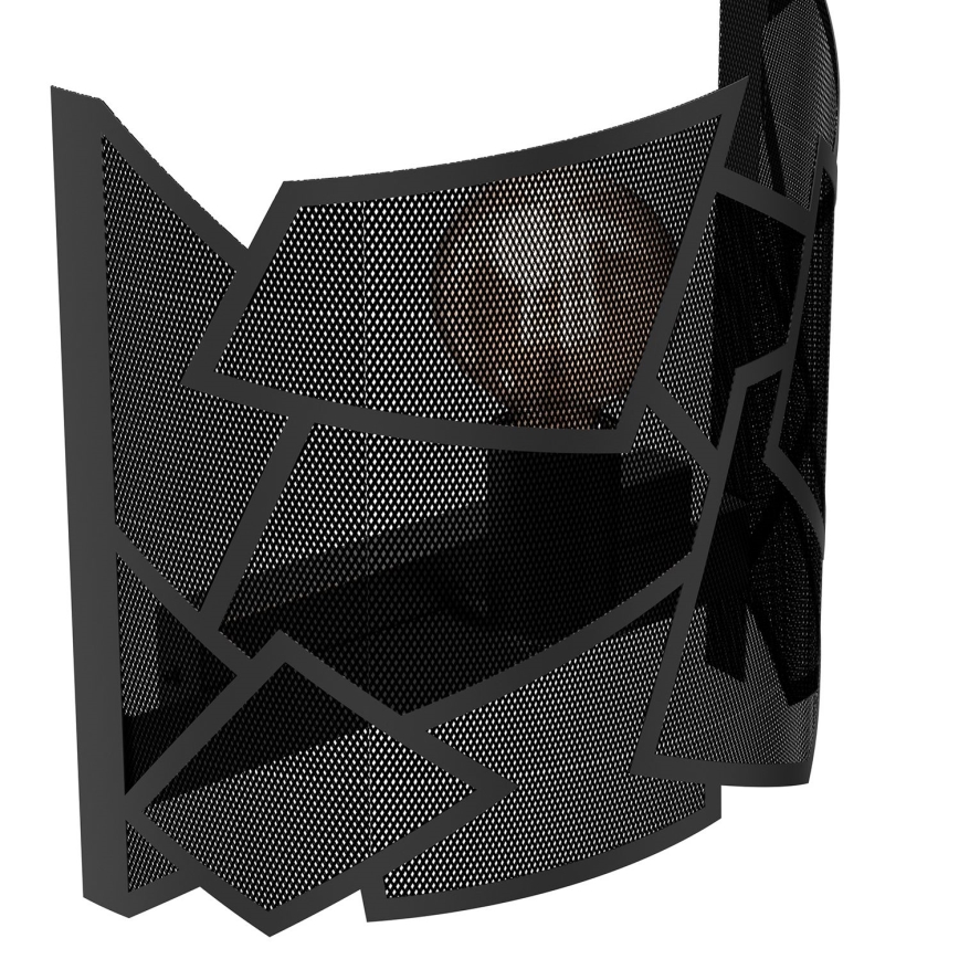 Iluminação de parede CAMO 1xE27/15W/230V preto