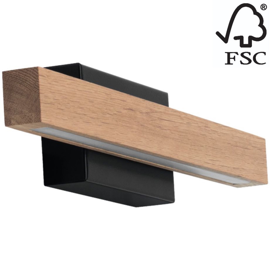 Iluminação de parede de casa de banho LED AQUAVIVA LED/6W/230V 40 cm IP44 carvalho – FSC certificado