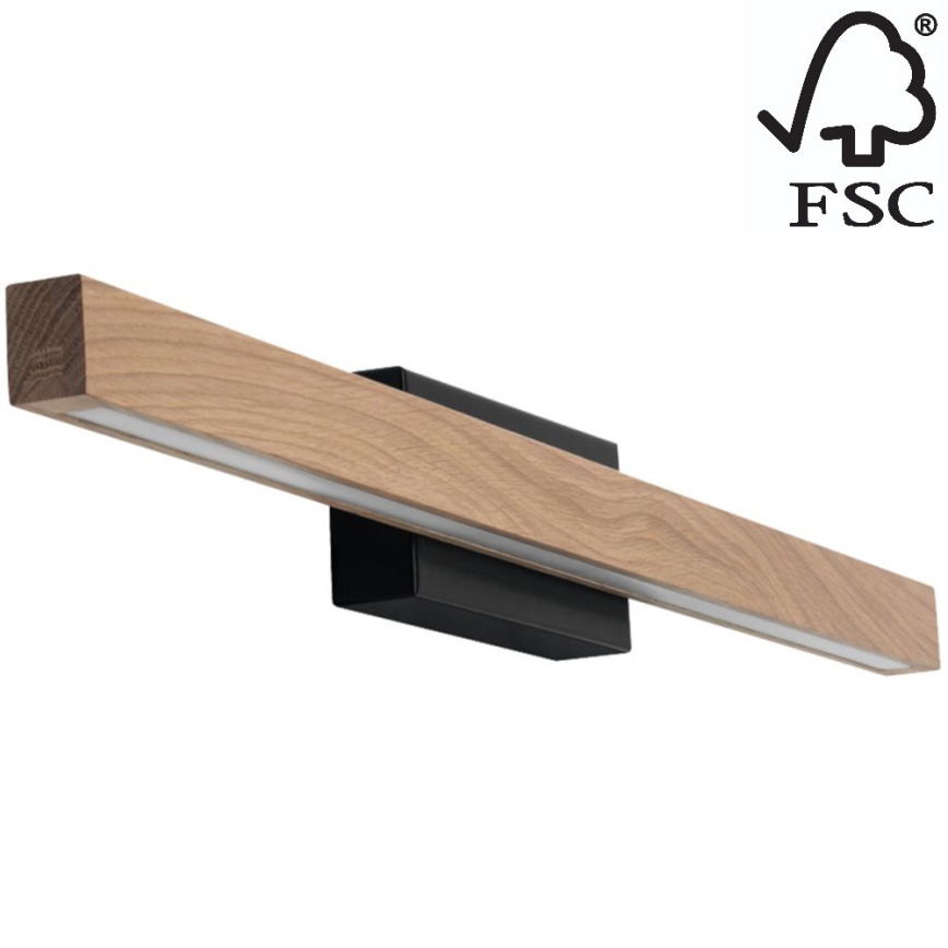 Iluminação de parede de casa de banho LED AQUAVIVA LED/9W/230V 60 cm IP44 carvalho – FSC certificado
