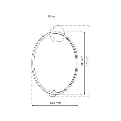 Iluminação de parede de casa de banho LED SATURNO LED/25W/230V IP44 antracite