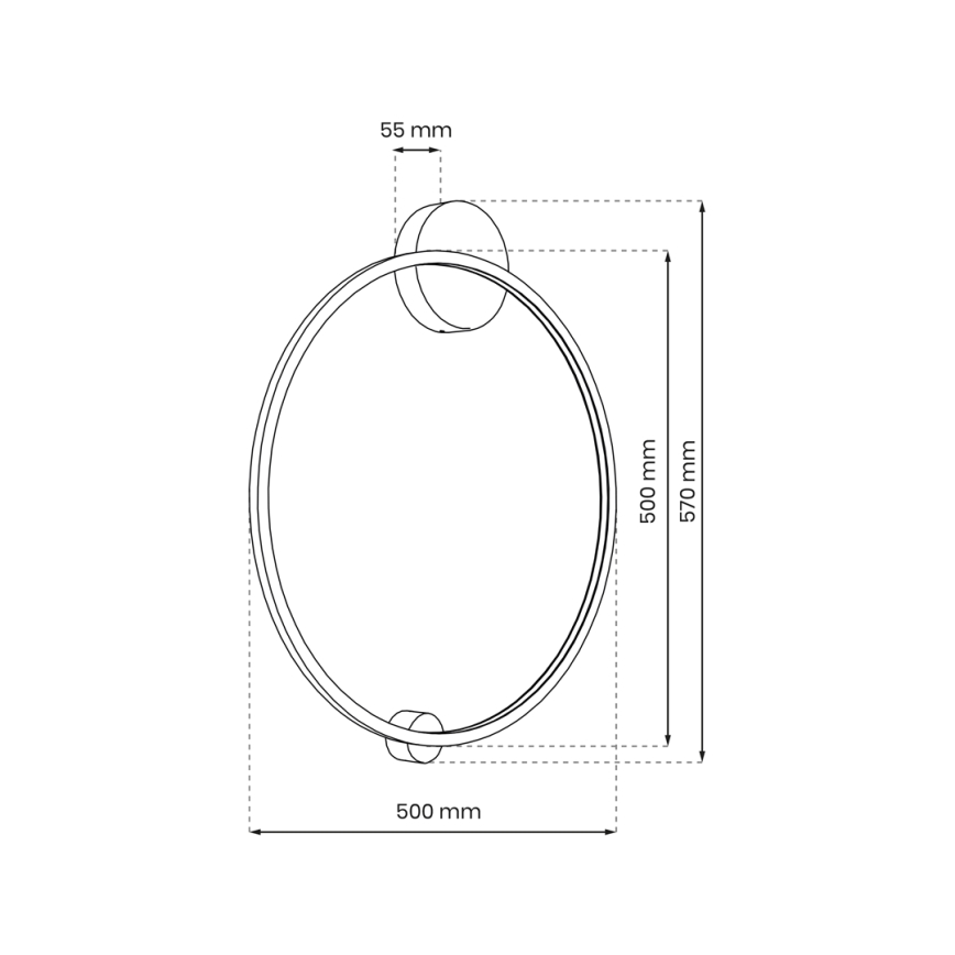 Iluminação de parede de casa de banho LED SATURNO LED/25W/230V IP44 antracite