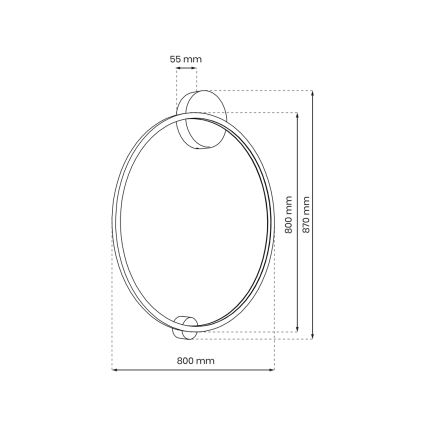 Iluminação de parede de casa de banho LED SATURNO LED/46W/230V IP44 dourada