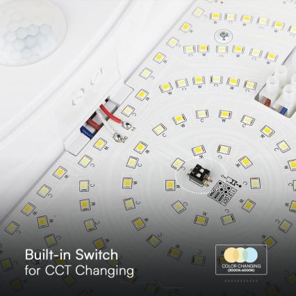 Iluminação de parede para casa de banho LED com sensor SAMSUNG CHIP LED/15W/230V 3000/4000/6000K IP44 branco