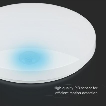 Iluminação de parede para casa de banho LED com sensor SAMSUNG CHIP LED/15W/230V 3000/4000/6000K IP44 branco