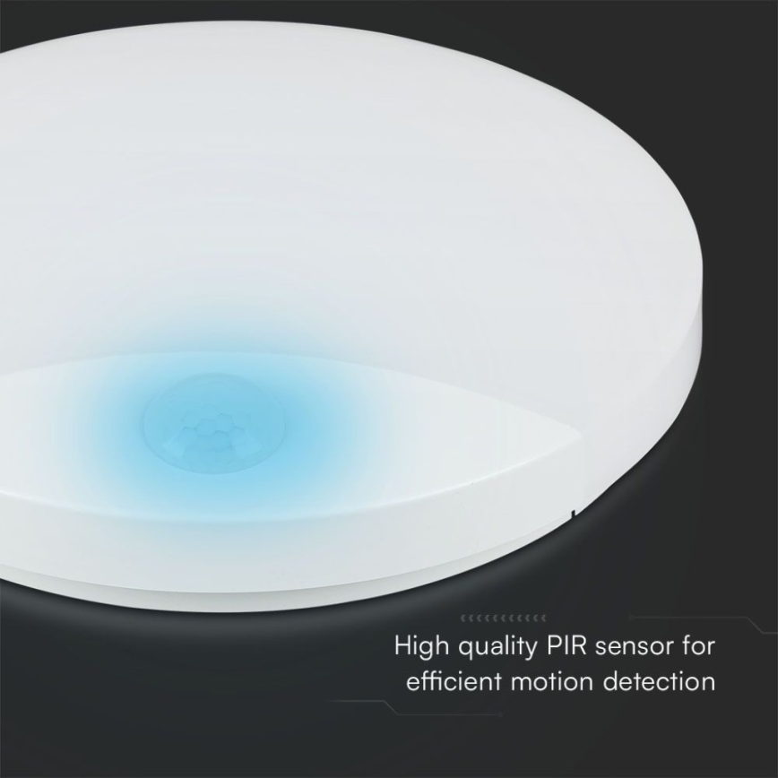 Iluminação de parede para casa de banho LED com sensor SAMSUNG CHIP LED/15W/230V 3000/4000/6000K IP44 branco