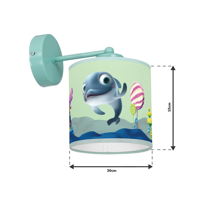 Iluminação de parede de criança DOLPHIN 1xE27/60W/230V
