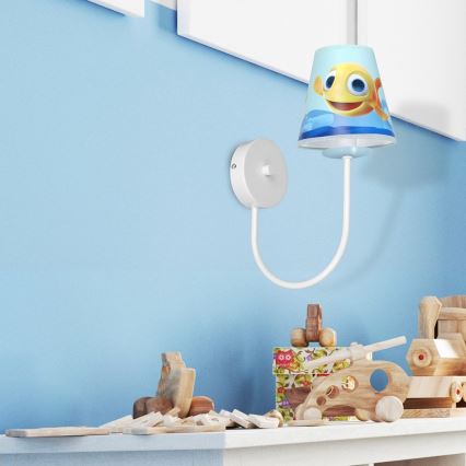 Iluminação de parede de criança FISH 1xE14/40W/230V