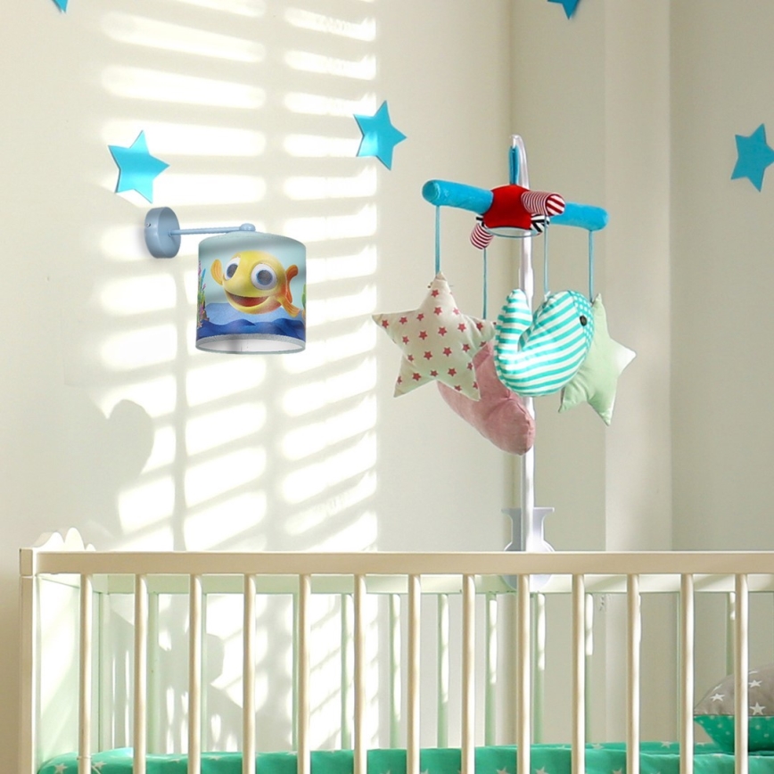 Iluminação de parede de criança FISH 1xE27/60W/230V