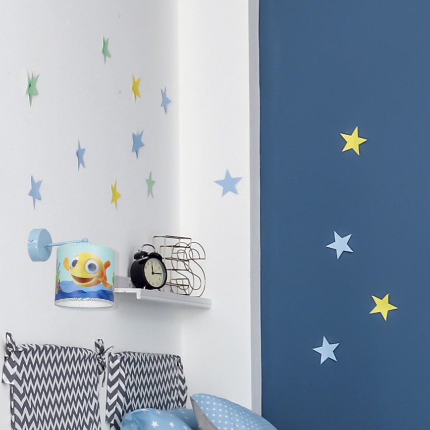 Iluminação de parede de criança FISH 1xE27/60W/230V