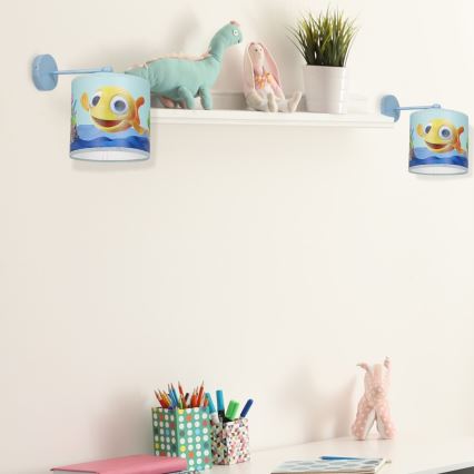 Iluminação de parede de criança FISH 1xE27/60W/230V