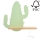 Iluminação de parede de criança LED com uma prateleira CACTUS LED/4W/230V verde/madeira
