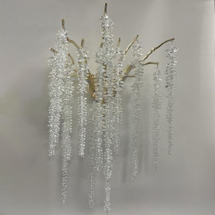 Iluminação de parede de cristal 3xG9/40W/230V dourado