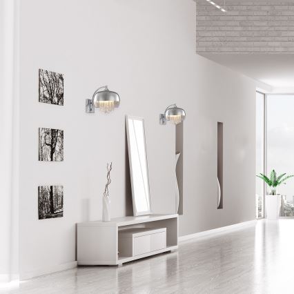 Iluminação de Parede de Cristal LUNA 1xE14/40W/230V